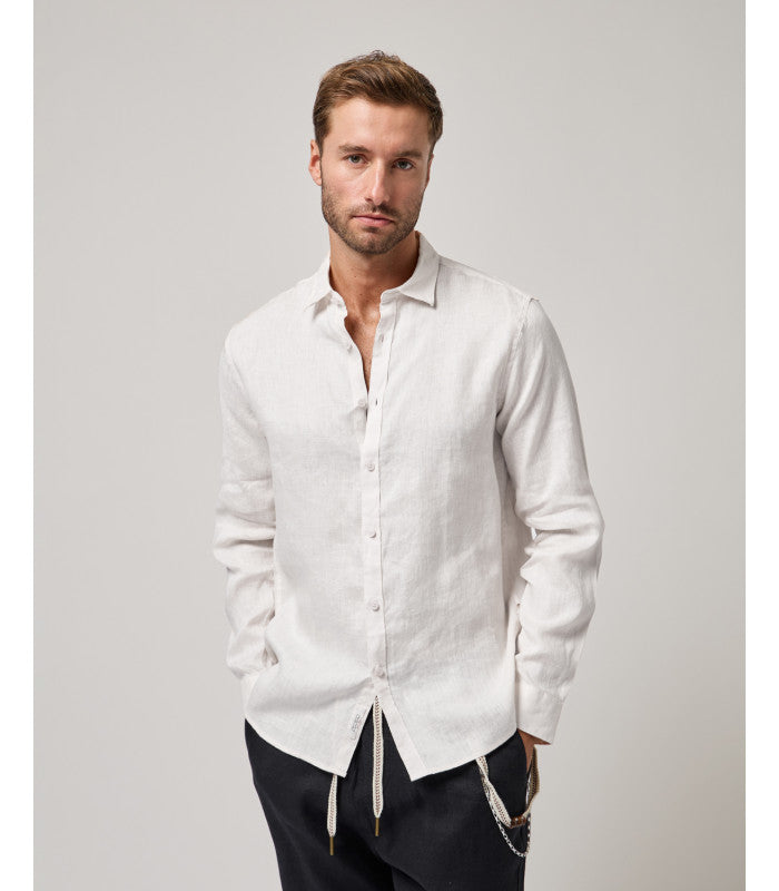 CAMICIA LINO GIANNI LUPO - COLLO ALLA FRANCESE