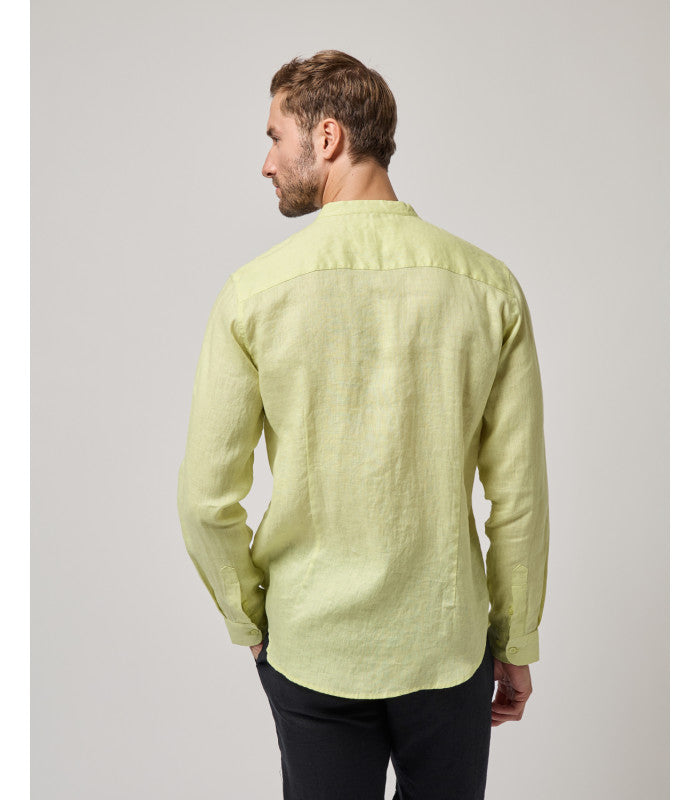CAMICIA LINO GIANNI LUPO - COLLO COREANA