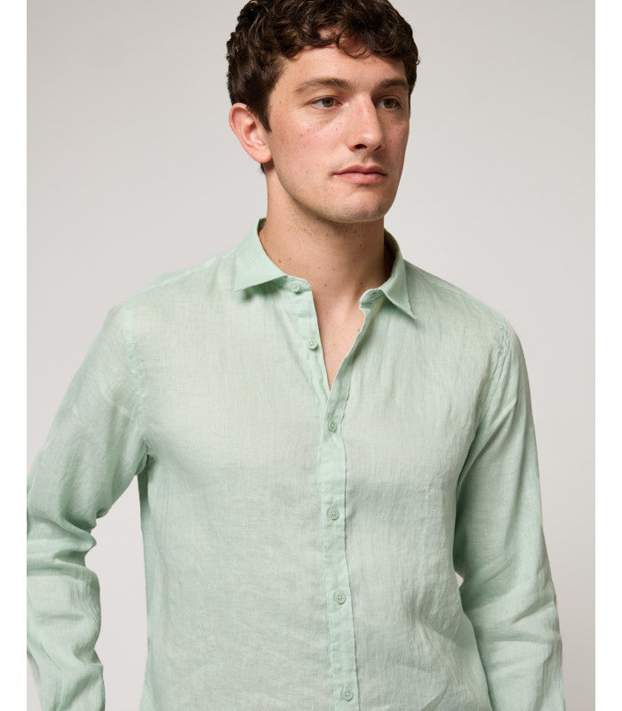 CAMICIA LINO GIANNI LUPO - COLLO ALLA FRANCESE