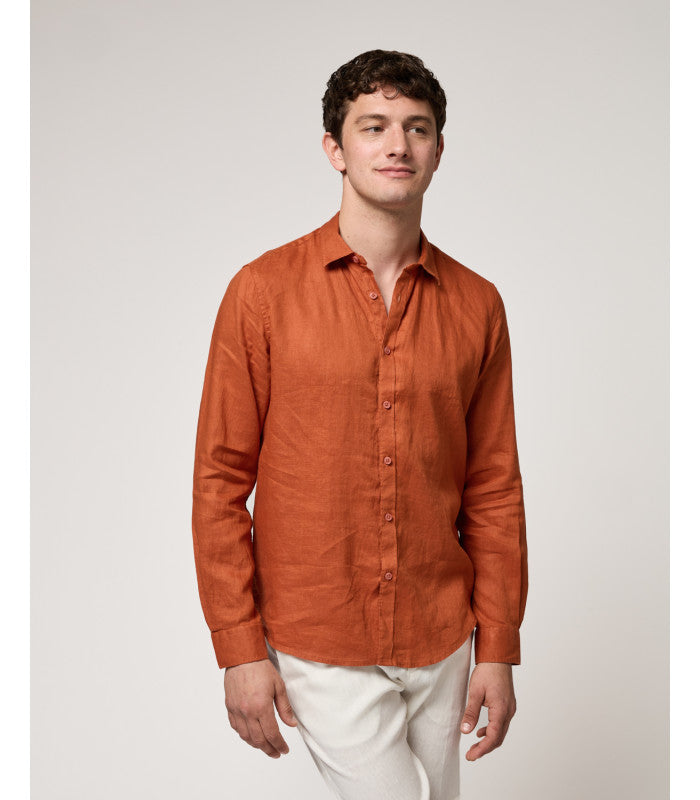 CAMICIA LINO GIANNI LUPO - COLLO ALLA FRANCESE
