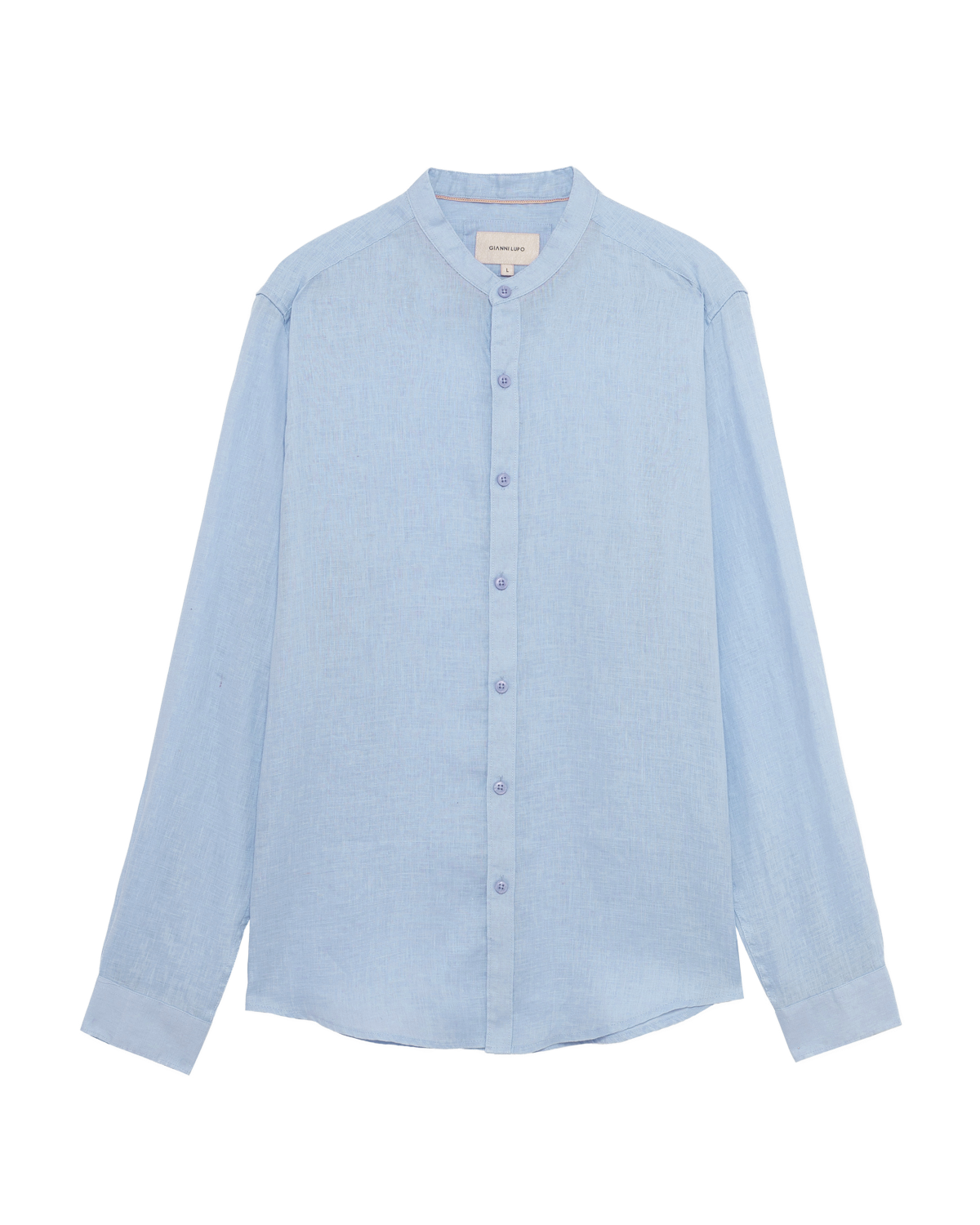 CAMICIA LINO GIANNI LUPO - COLLO COREANA