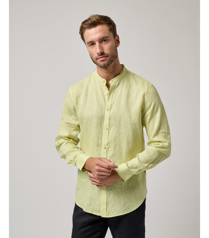 CAMICIA LINO GIANNI LUPO - COLLO COREANA