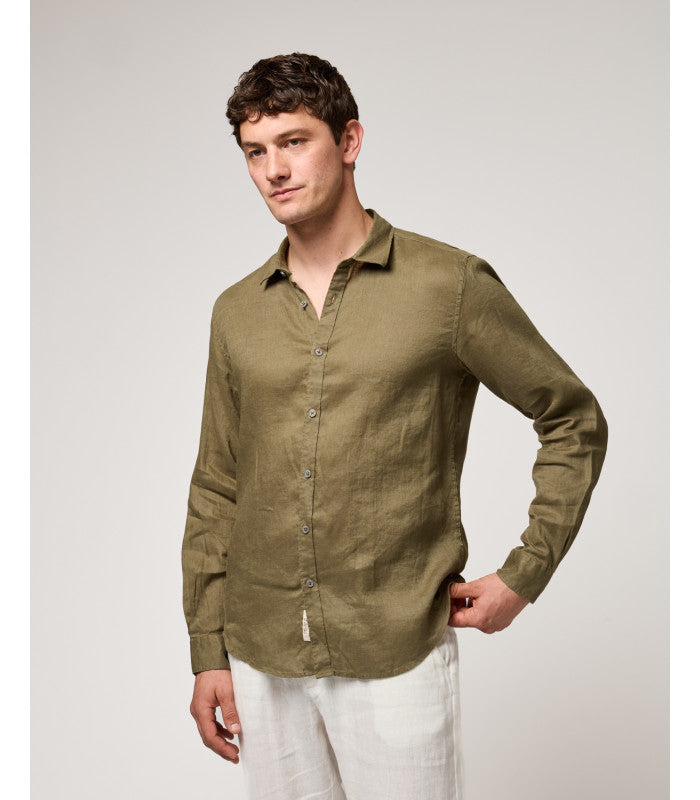 CAMICIA LINO GIANNI LUPO - COLLO ALLA FRANCESE