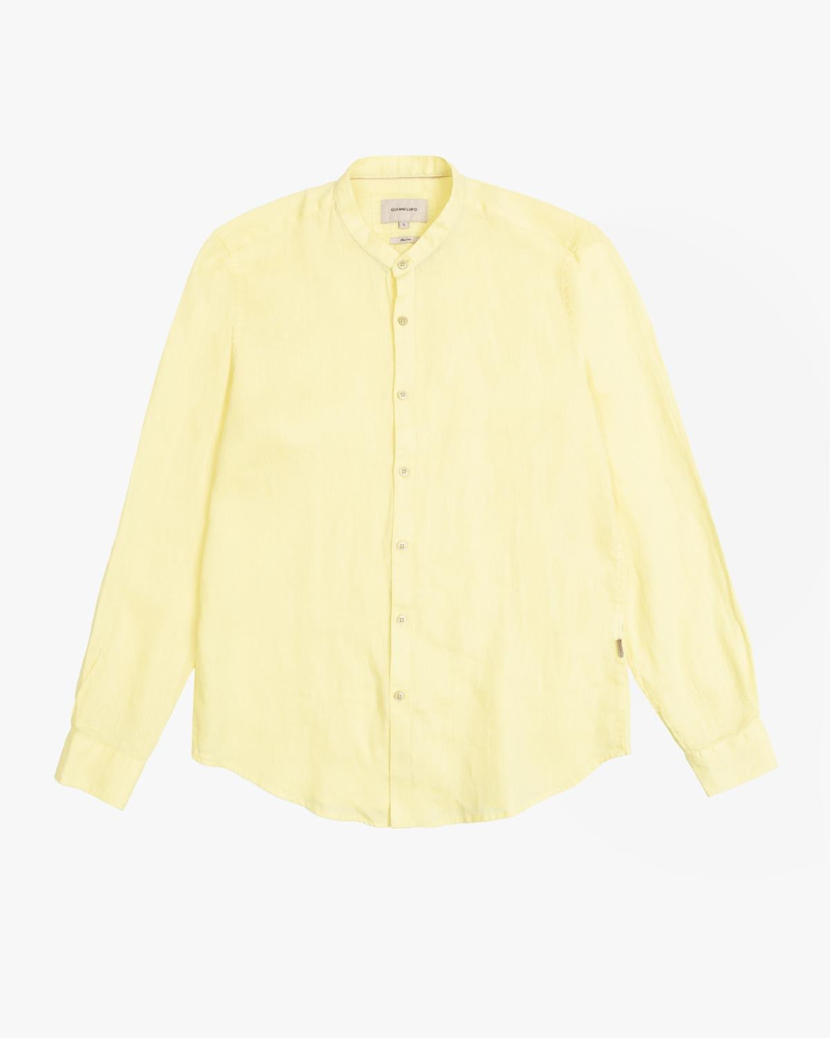 CAMICIA LINO GIANNI LUPO - COLLO COREANA