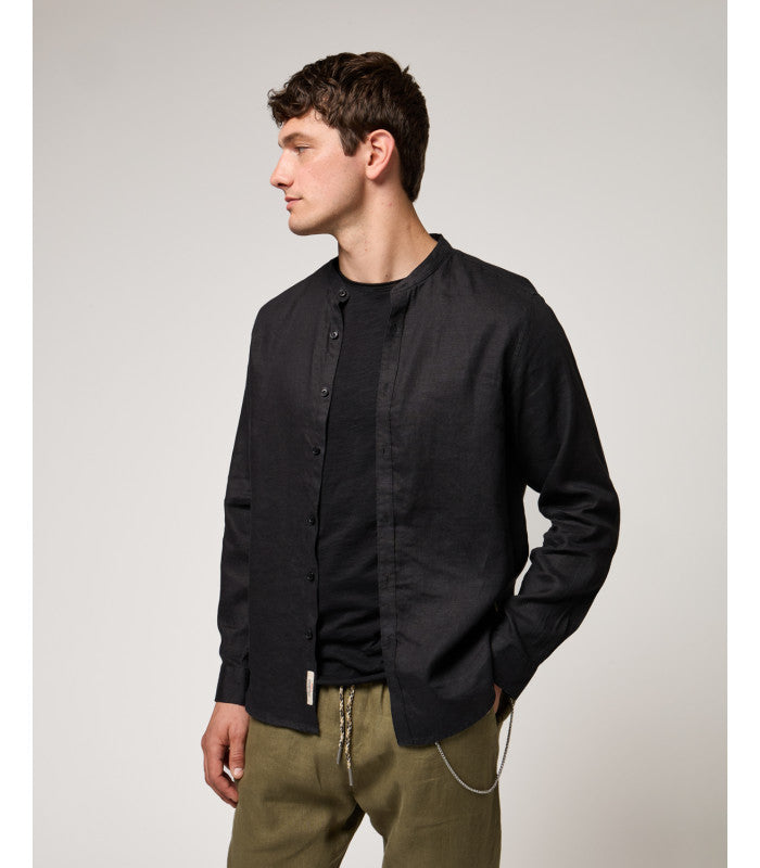 CAMICIA LINO GIANNI LUPO - COLLO COREANA