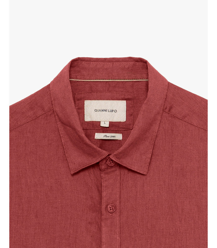 CAMICIA LINO GIANNI LUPO - COLLO ALLA FRANCESE