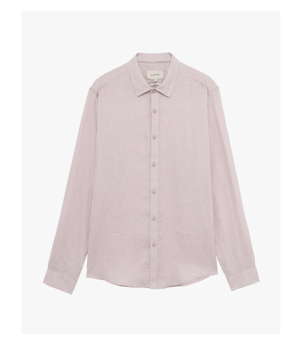 CAMICIA LINO GIANNI LUPO - COLLO ALLA FRANCESE